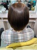 髪質改善ストレート＋グレーカラー