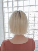 ハイトーン切りっぱなしボブ
