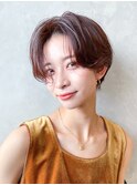 美髪ショート前髪カット_98802