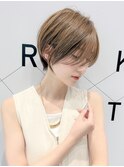 大人ショート/縮毛矯正/学割U24/ブルーカラー/くすみベージュ