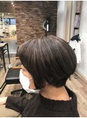 【新田】ハイライトで白髪ぼかしグレーカラーブレンディング