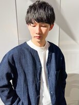 ファルベ(Farbe) スパイキーショートブルーブラックフェザーパーマサーフカール