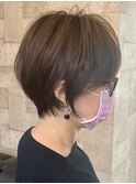 ショートボブ/ショートヘア/脱白髪染め/白髪ぼかし/髪質改善