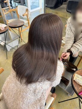 ディジョン(Dijon) 韓国顔まわりレイヤーカットグレージュオリーブベージュブラウン