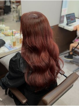 コビーバイジーナ 梅田茶屋町(Coby by Zina) レッドカラー＊ブリーチあり【hina】