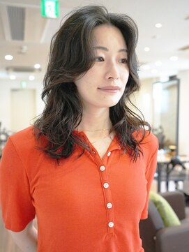 ノラキチジョウジ(NORA KICHIJOJI) レイヤーカット外国人風パーマカーテンバング前髪パーマデジパ