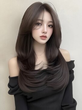 ユーフォリア 銀座(Euphoria) レイヤーカット/暗髪/透明感カラー/顔周り