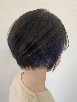 ショートボブ/イヤリングカラー/ミニボブ/インナーカラー