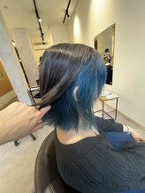 ハチマルハチ ナル 登戸店(808 nalu) ブルーインナー×ボブ