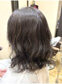 パーマ×ボブ　ウェーブボブスタイル