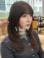 バイオレット 表参道店(Violet) ミディアムレイヤーハッシュカットハイレイヤーID-24