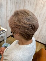 アールバディ 立野店(R Buddy) ショートレイヤー×ピンクベージュ