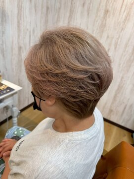 アールバディ 立野店(R Buddy) ショートレイヤー×ピンクベージュ