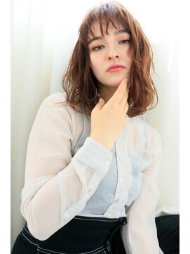 フェリアあべの(FERIA) 【FERIA/天王寺】厚めバング×フェザーウルフボブ