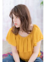 ヘアアンドビューティー ミック(Hair & Beauty miq) ルーズ感が色っぽい*センターパートの無造作セミディb