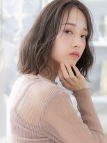 カバーヘア 上尾西口店(COVER HAIR)&nbsp;くせ毛風ふわミディくすみカラーこなれヘアb上尾20代30代40代