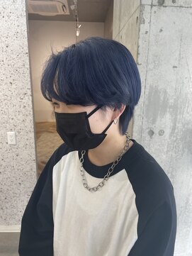 ラニヘアサロン(lani hair salon) ネイビーブルー(ブリーチ1回)
