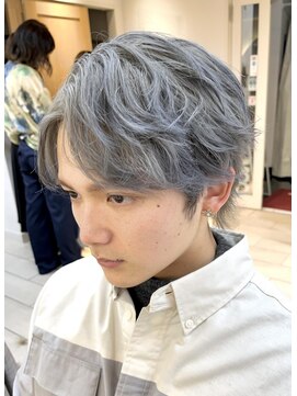 テトラ バイ ネオリーブ 横浜西口店(tetra by neolive) ワンブリーチで作るメンズシルバーカラー！