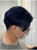 【ハンサムショート×ネイビーブルー】20代30代40代