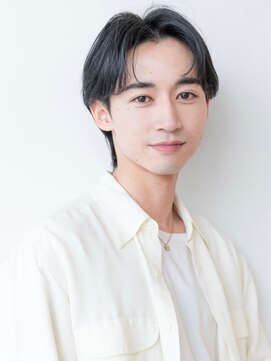 イオ 本厚木(io) センターパートウルフアッシュブラックコンマバング