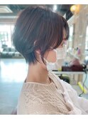 丸みショート/ショートヘア/20代30代40代50代/白髪染め/透明感