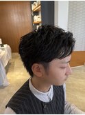 【琉希也style】フェザーパーマスタイル/メンズ