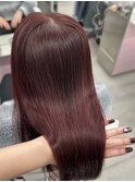 ワインレッド チェリーレッド 艶カラー ワンホンヘア