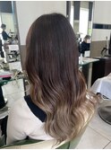 マロンベージュ/レイヤー/グラデーション/小顔/10代20代30代