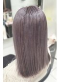 10代20代30代40代50代ラベンダーシルバー（ブリーチオンカラー）