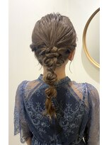 編みおろしアレンジ　ヘアセット