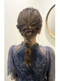 編みおろしアレンジ ヘアセット