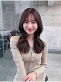 美髪韓国レイヤーイメチェン似合わせチェリーブラウンミニウルフ