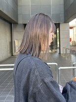 マッシュ アドベ 八戸ノ里(MASHU ADOBE) 透け感グレージュ×ロブ