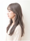 グレージュ/ハイトーンカラー/ブリーチ/ロング透明感カラーp川口