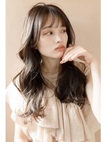 キネン バイ ツリー 宇都宮(kinen by tree)&nbsp;オリーブグレージュ韓国風巻き髪フェイスレイヤーラフウェーブ