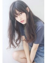 マリアバイアフロート(Maria by AFLOAT)&nbsp;透明感ショコラアッシュカラーのうぶバングロング♪ルーズパーマ