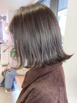 ゲーム 原宿店(GAME) モカブラウン × シースルーボブ