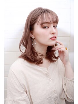オーシャン(Ocean) [OCEAN Hair&Life藤原純] ミディアムレイヤー×ミルクベージュ☆