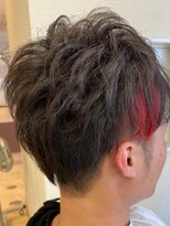 美容室ぱふ 土浦店&nbsp;メンズスタイル×ポイントカラー（レッド）