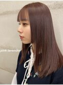 ピンクパープル ブリーチなし 髪質改善 暖色系カラー ツヤカラー