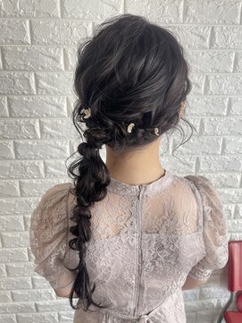 アメジスト(amethyst) 結婚式・2次会☆サイド編みおろし/ロング/セミロング/cute