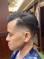 ブロートーキョー(BroTokyo)&nbsp;MEN'Sメンズミドルフェード漢のアイロンパーマ　銀座/メンズ