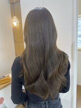 《*赤みを抑えてくれる、グレージュカラー*》透明感と柔らかさが人気のグレージュカラー＊[髪質改善/朝日]