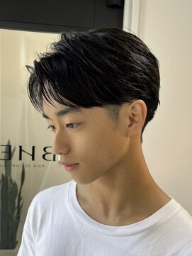 メンズサロンベル(Men's salon bhel) 三重桑名ニュアンスパーマシースルーマッシュ緩めセンターパート