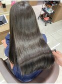 透明感オリーブグレージュカラー