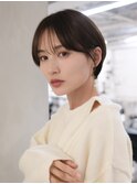 ▽まるみショートミニウルフブリーチなし前髪ミディアム新宿