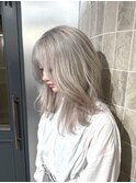 ハイトーン/ホワイトミルクティーベージュ/シルバーアッシュ