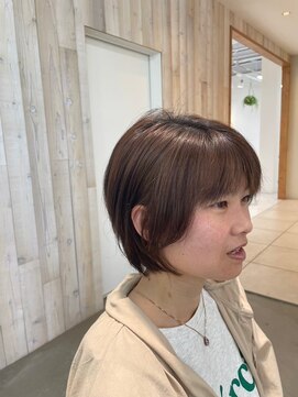 グランデュール 東静岡池田店(GRANDEUR) 東静岡ショートボブくびれショートイルミナカラー顔周りレイヤー