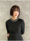 【RURI】10代20代/切りっぱなしボブ/グレージュ/福岡天神