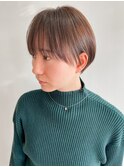 ワイドバング　ショートボブヘア